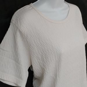 Sara Morgan Textured stretch shirt sz L NWOT